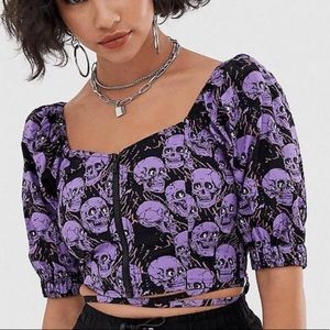 Perfect Purple Skull Halloween Puff